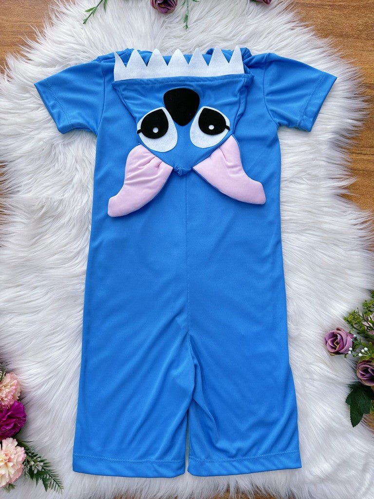Fantasia Azul do Stitch Angel Lilo para Crianças