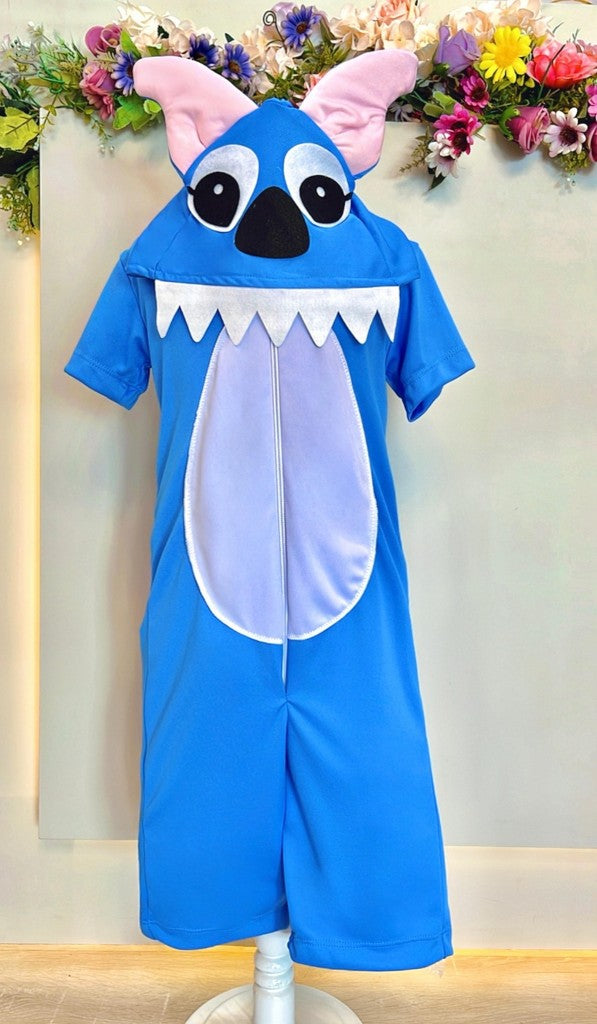 Fantasia Azul do Stitch Angel Lilo para Crianças