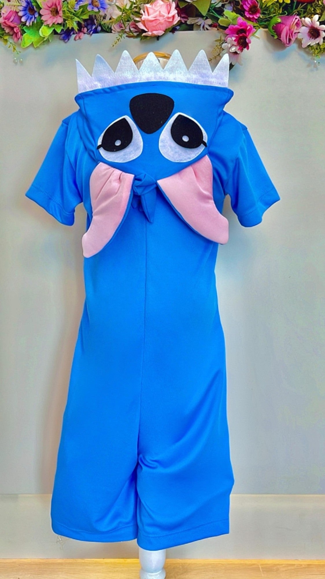 Fantasia Azul do Stitch Angel Lilo para Crianças