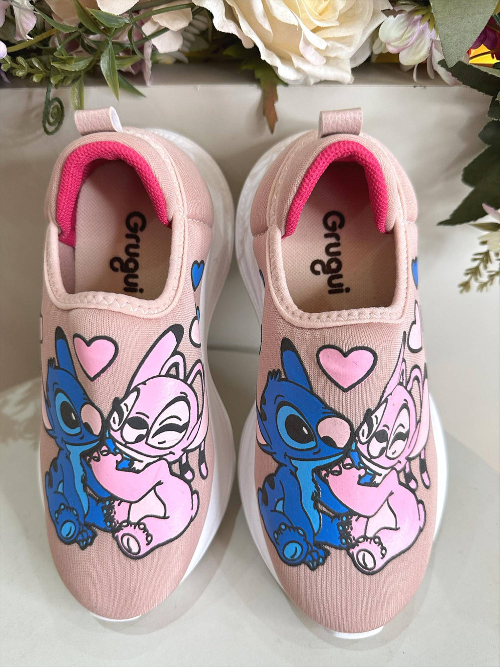 Tênis Calce Fácil Meninas Temático Lilo Stitch e Angel Nude