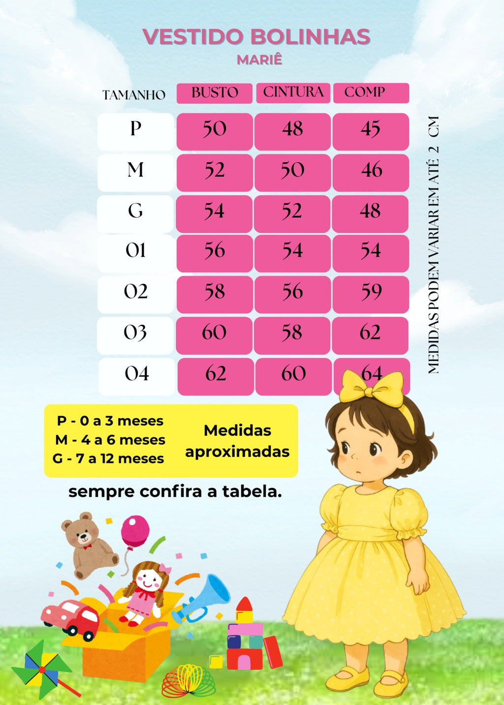 Vestido Rosa Infantil de Bolinhas com Forro em Poliéster e Algodão