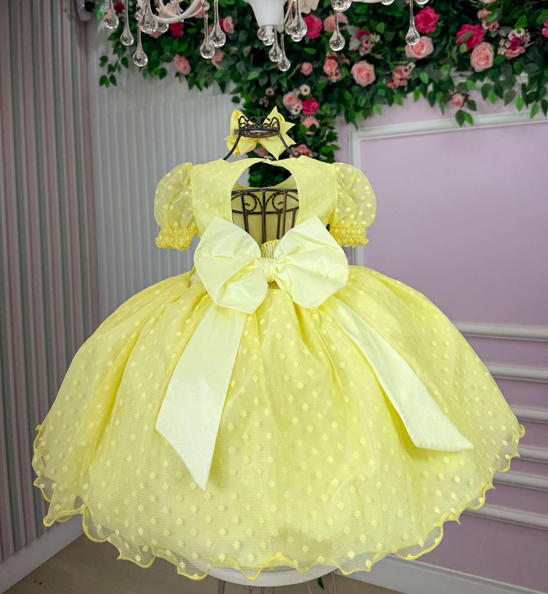 Vestido Marie Amarelo Bolinhas
