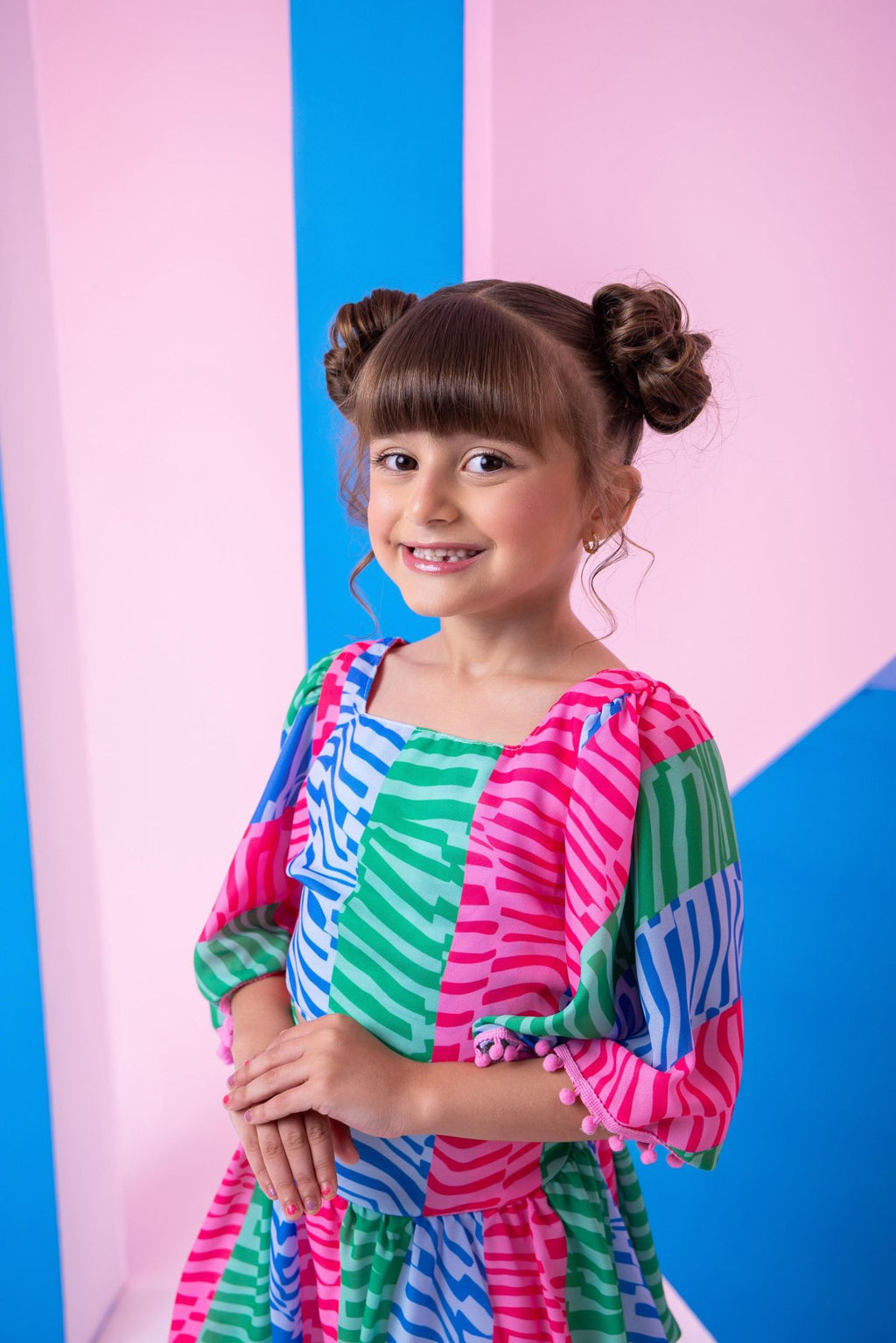 Conjunto Infantil Blusinha e Saia Balonê Rosa