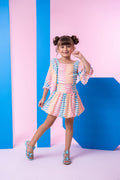 Conjunto Infantil Rosa Bebê com Blusinha e Saia Balonê
