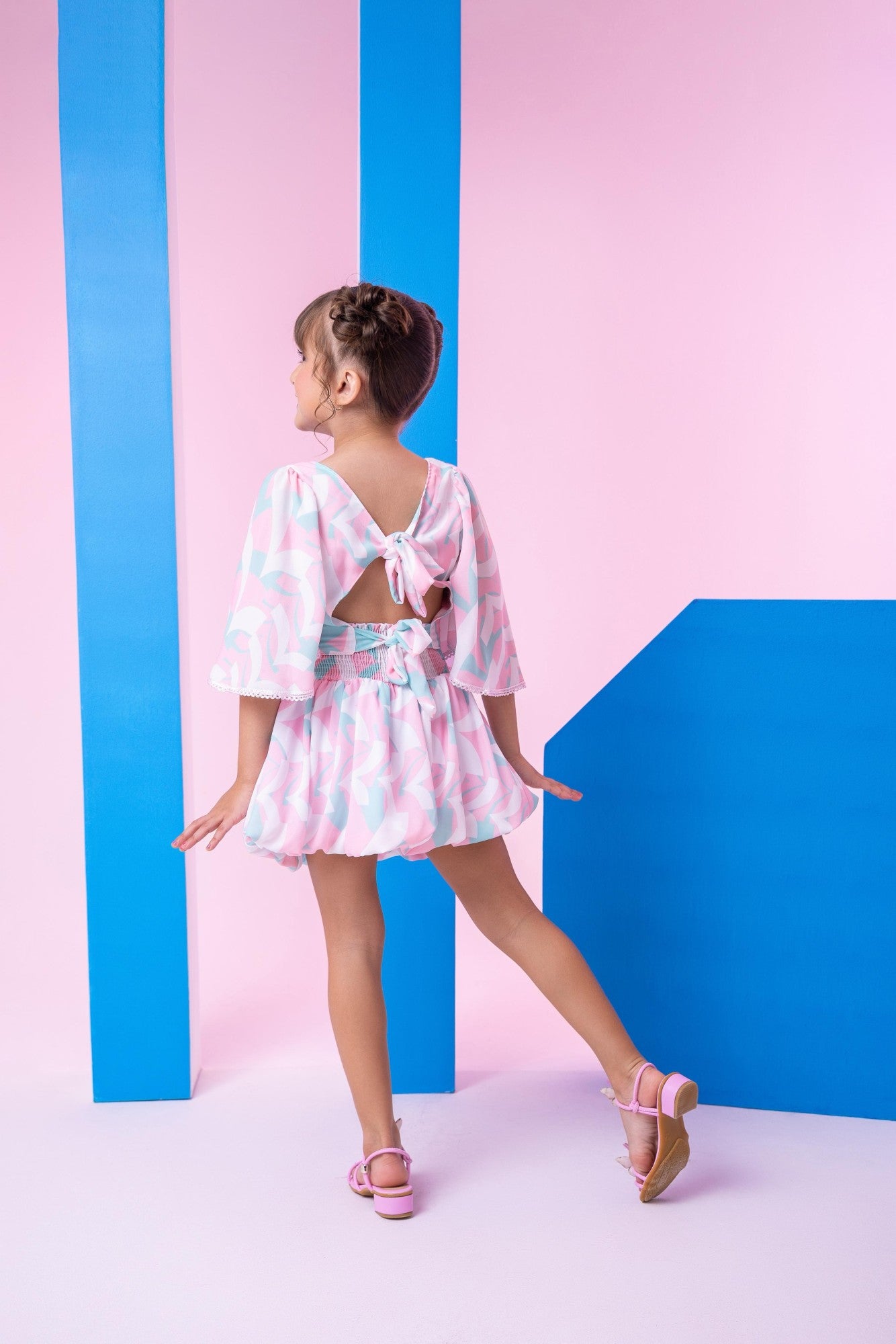 Conjunto Alissa Blusinha e Saia Balonê Rosa Bebê