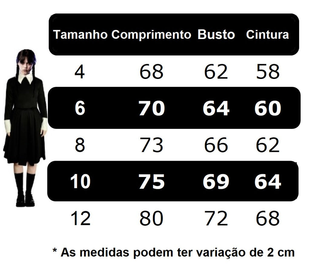 Fantasia Infantil Preto Com Babados Luxo Para Meninas