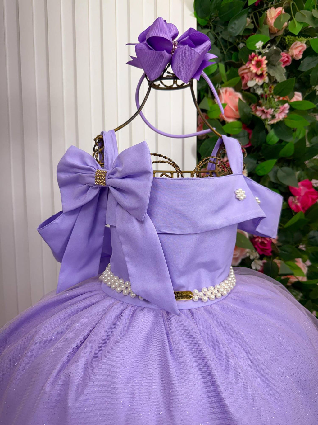 Vestido Longo Lilás Doce Elegância em Tecido Techno Sport