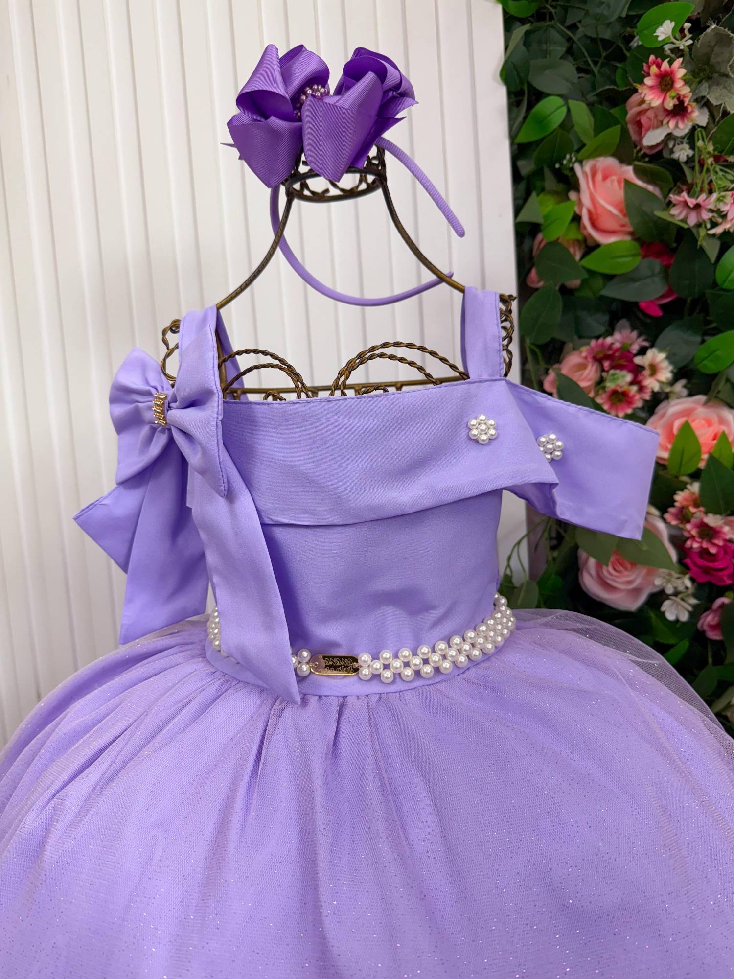 Vestido Longo Lilás Doce Elegância em Tecido Techno Sport