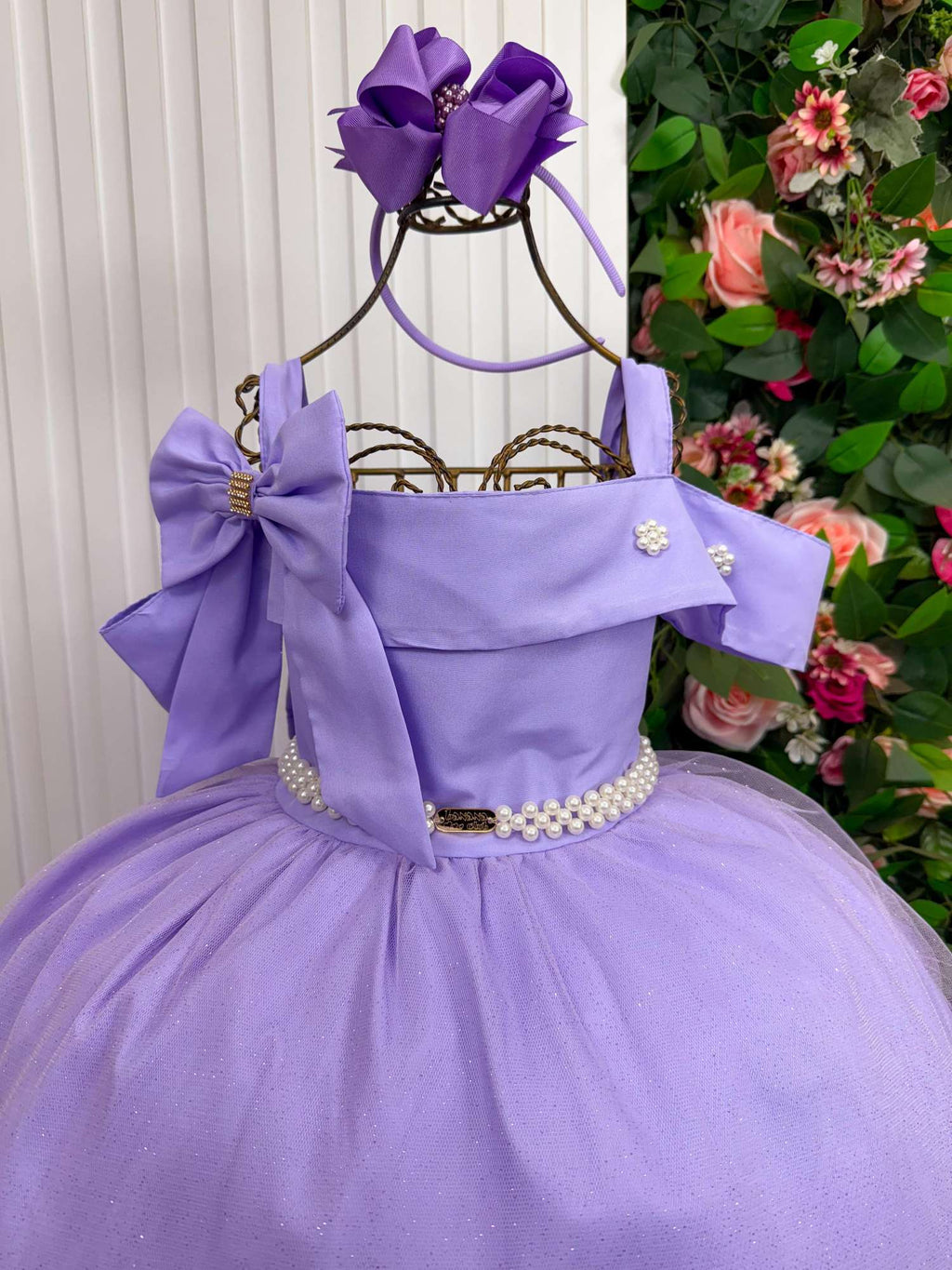 Vestido Longo Lilás Doce Elegância em Tecido Techno Sport