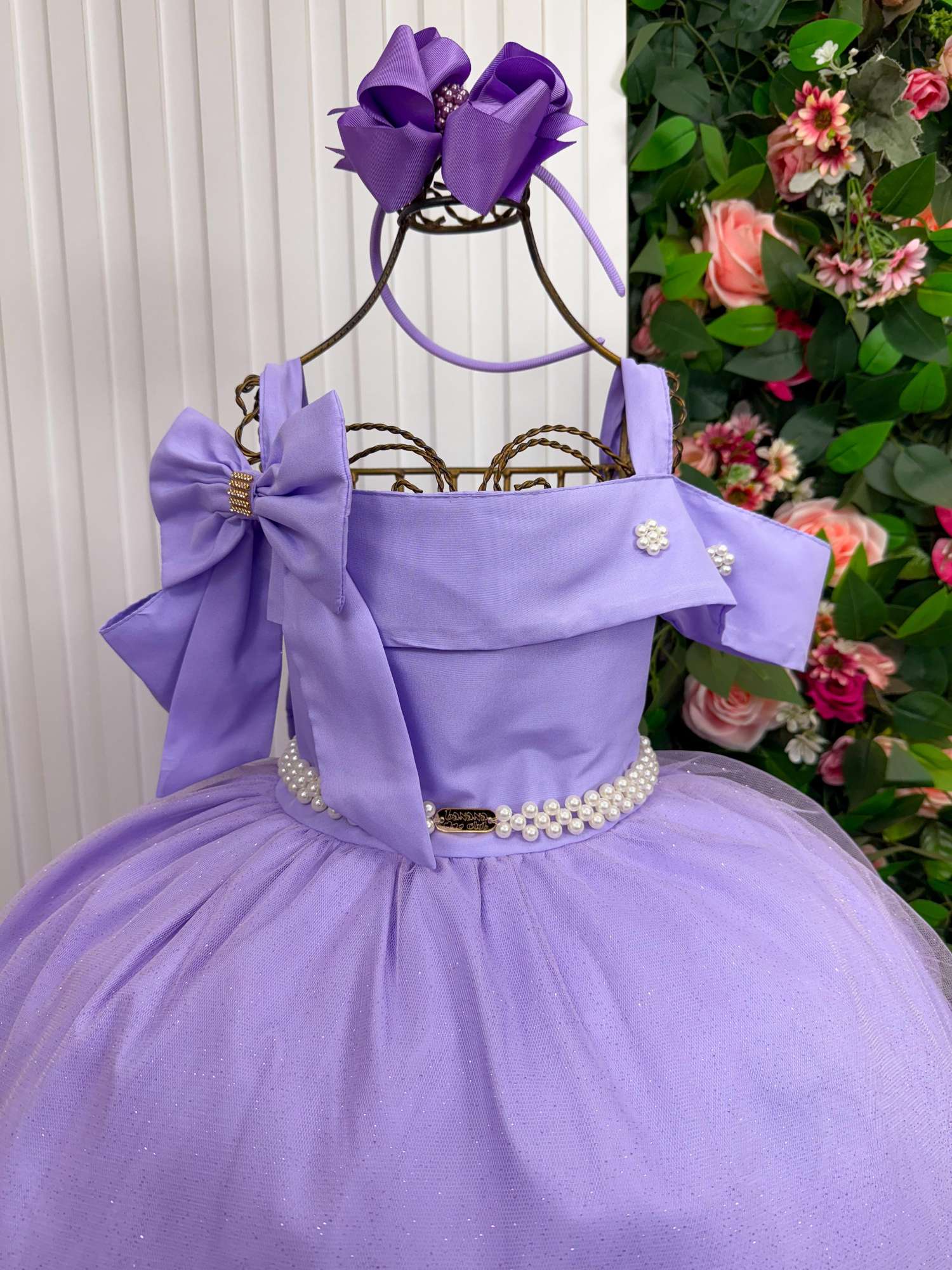 Vestido Longo Lilás Doce Elegância em Tecido Techno Sport