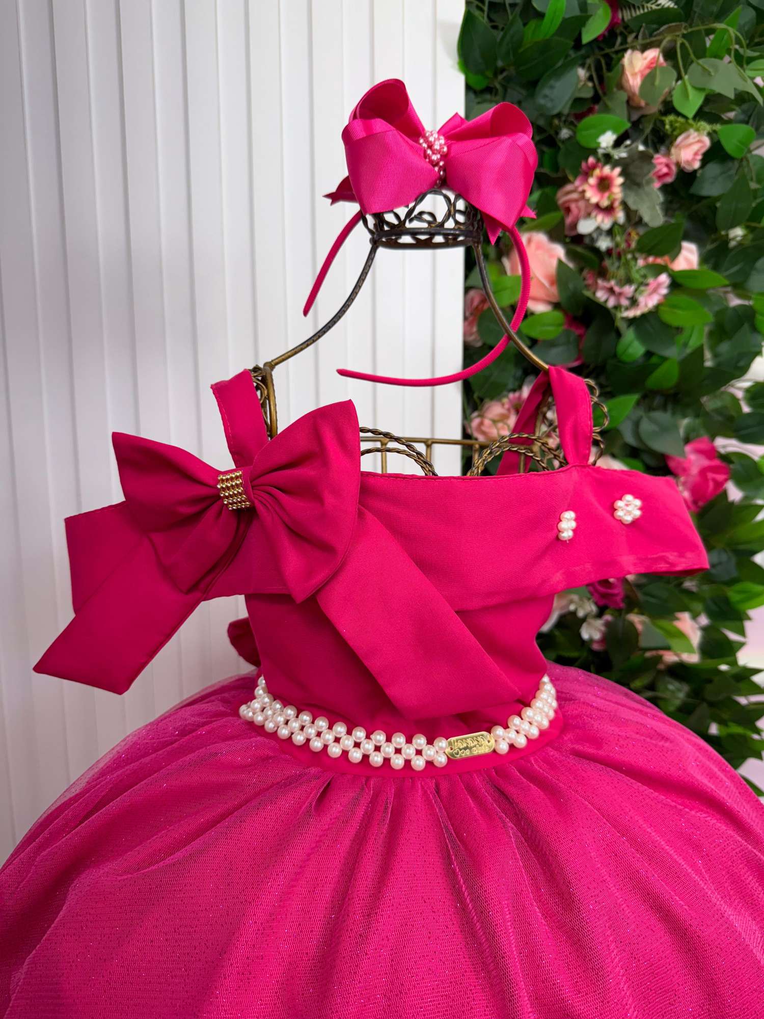 Vestido Longo Pink Doce Elegância em Tecido Techno Sport