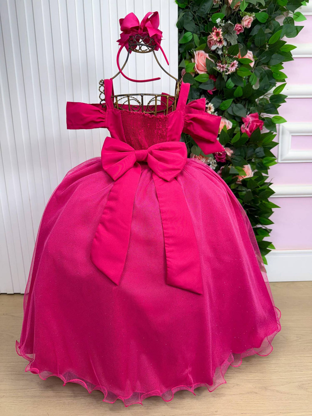 Vestido Longo Pink Doce Elegância em Tecido Techno Sport