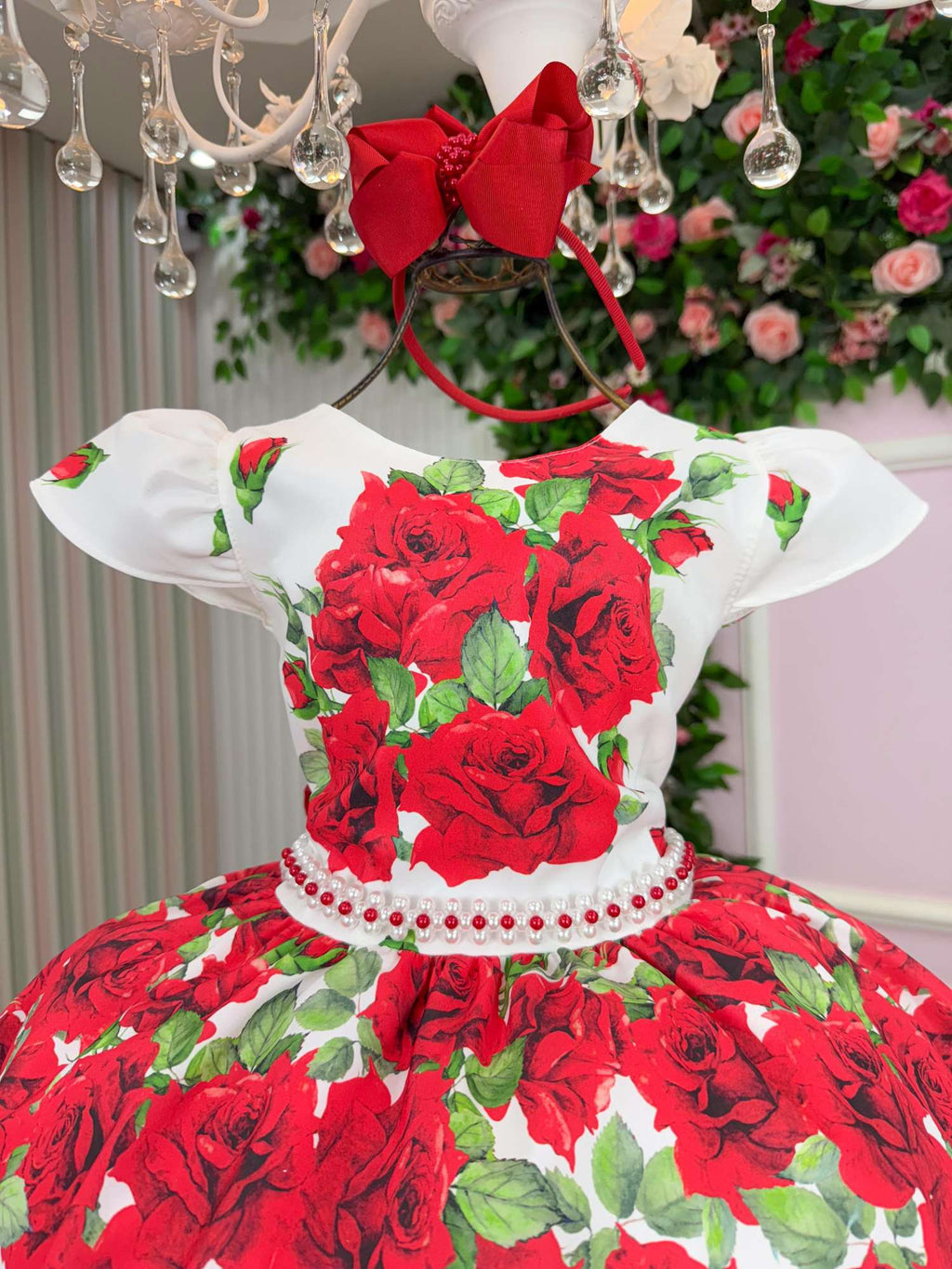 Vestido Natalino Rubi para Crianças - Coleção Natal Encantado