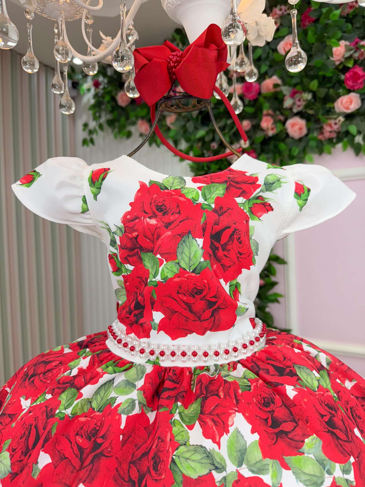 Vestido Natalino Rubi para Crianças - Coleção Natal Encantado