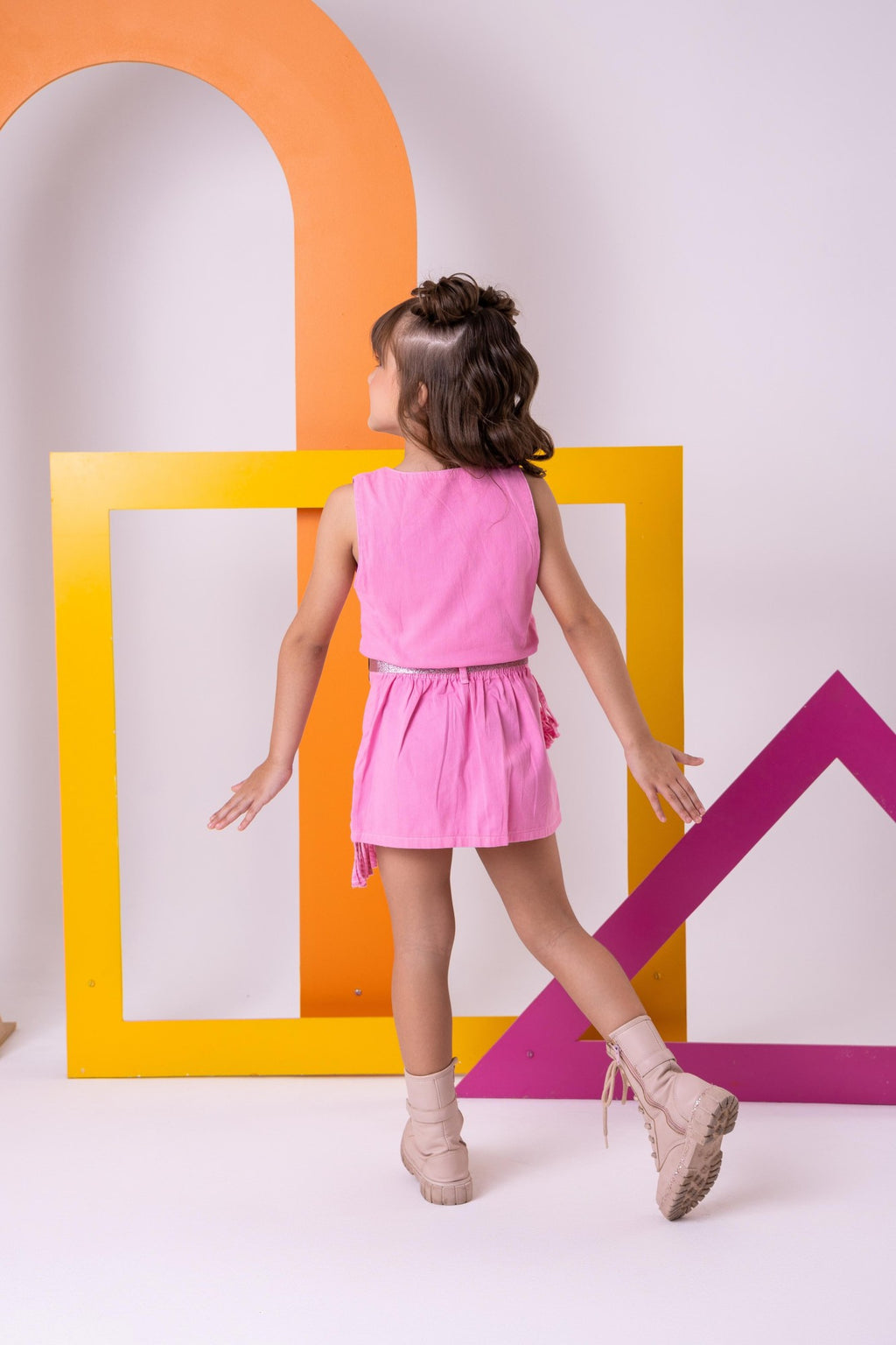 Conjunto Rosa Blogueirinha Boiadeira para Crianças