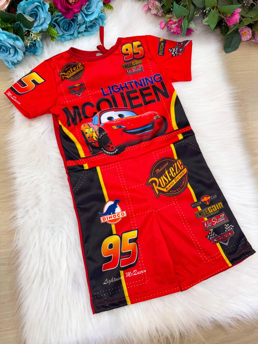 Fantasia Vermelha Relâmpago McQueen para Crianças