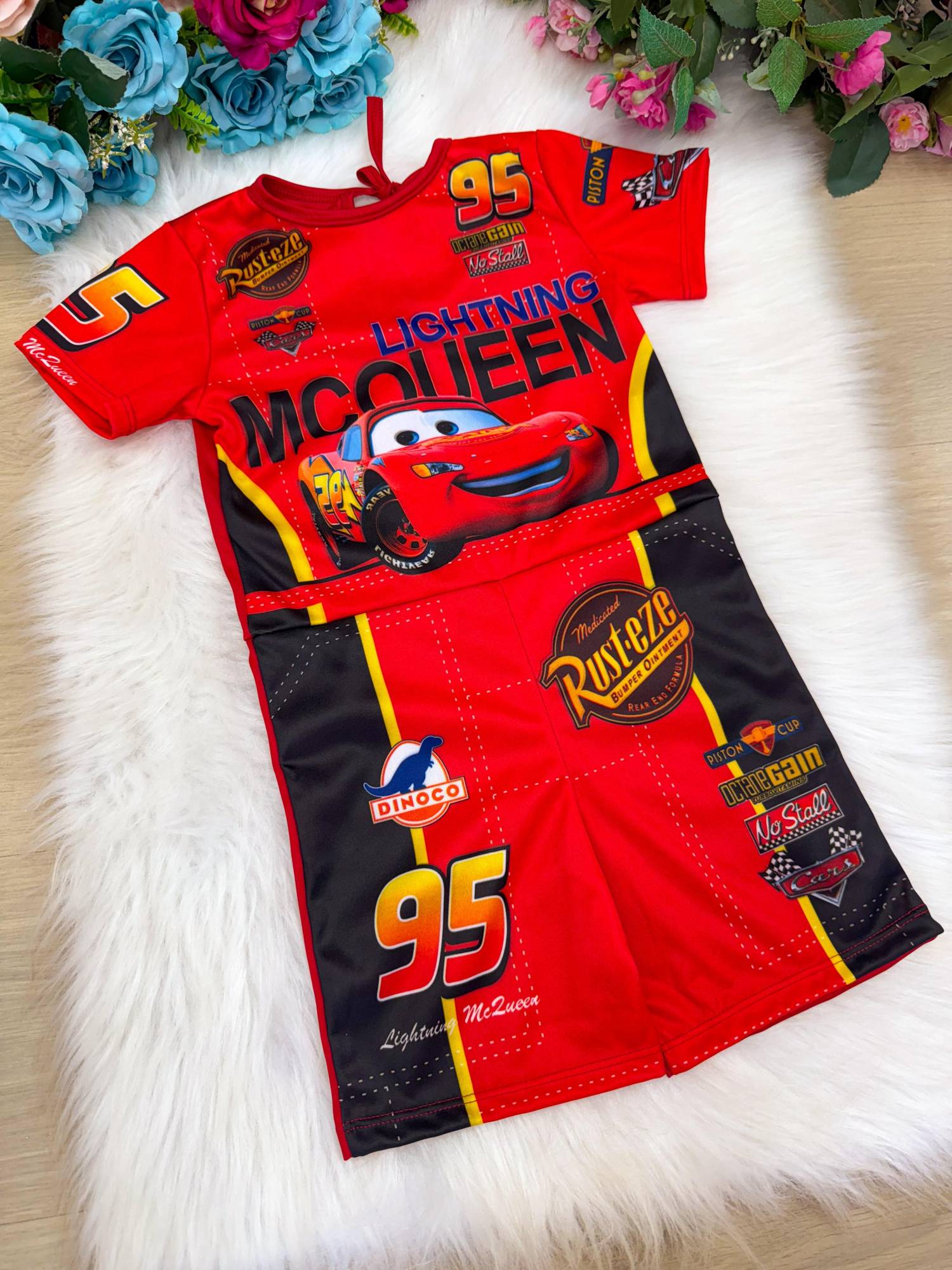 Fantasia Vermelha Relâmpago McQueen para Crianças