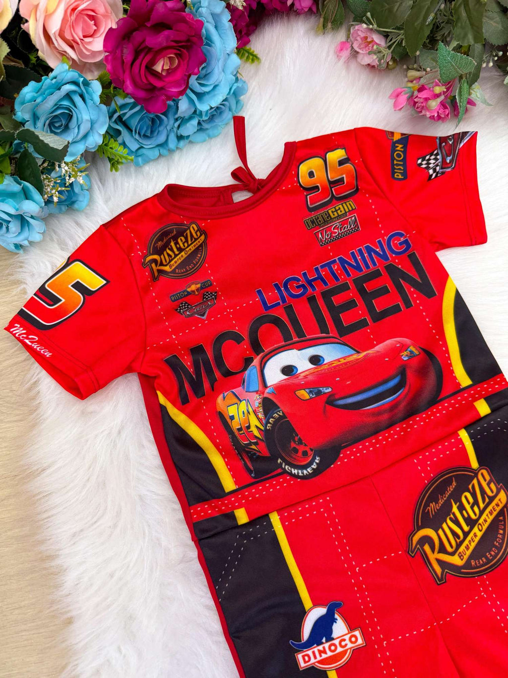 Fantasia Vermelha Relâmpago McQueen para Crianças