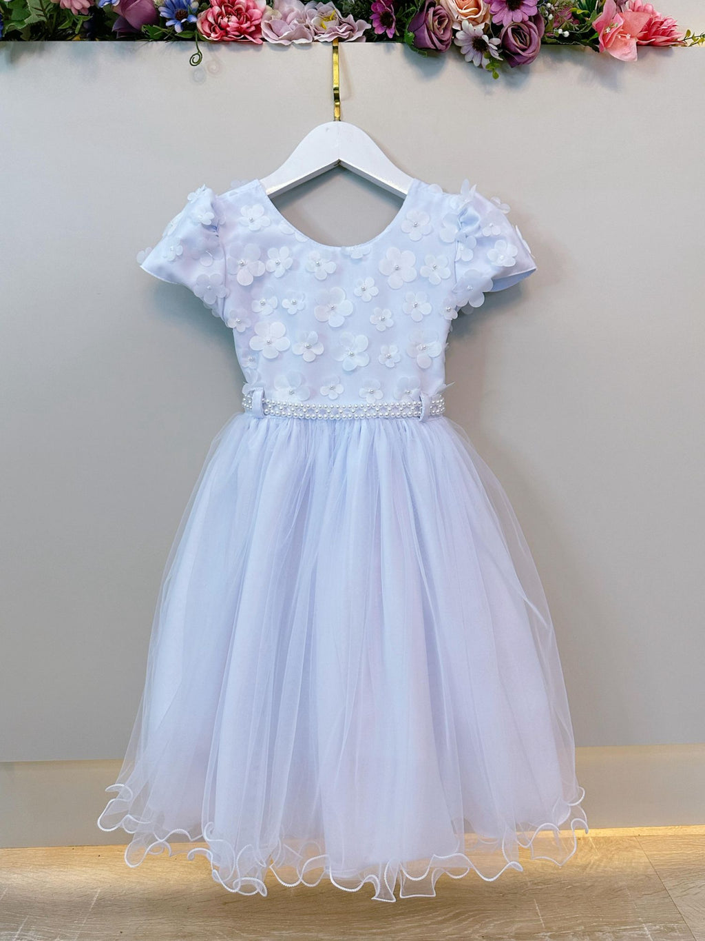 Vestido Infantil Branco Com Renda Para Festas e Casamentos