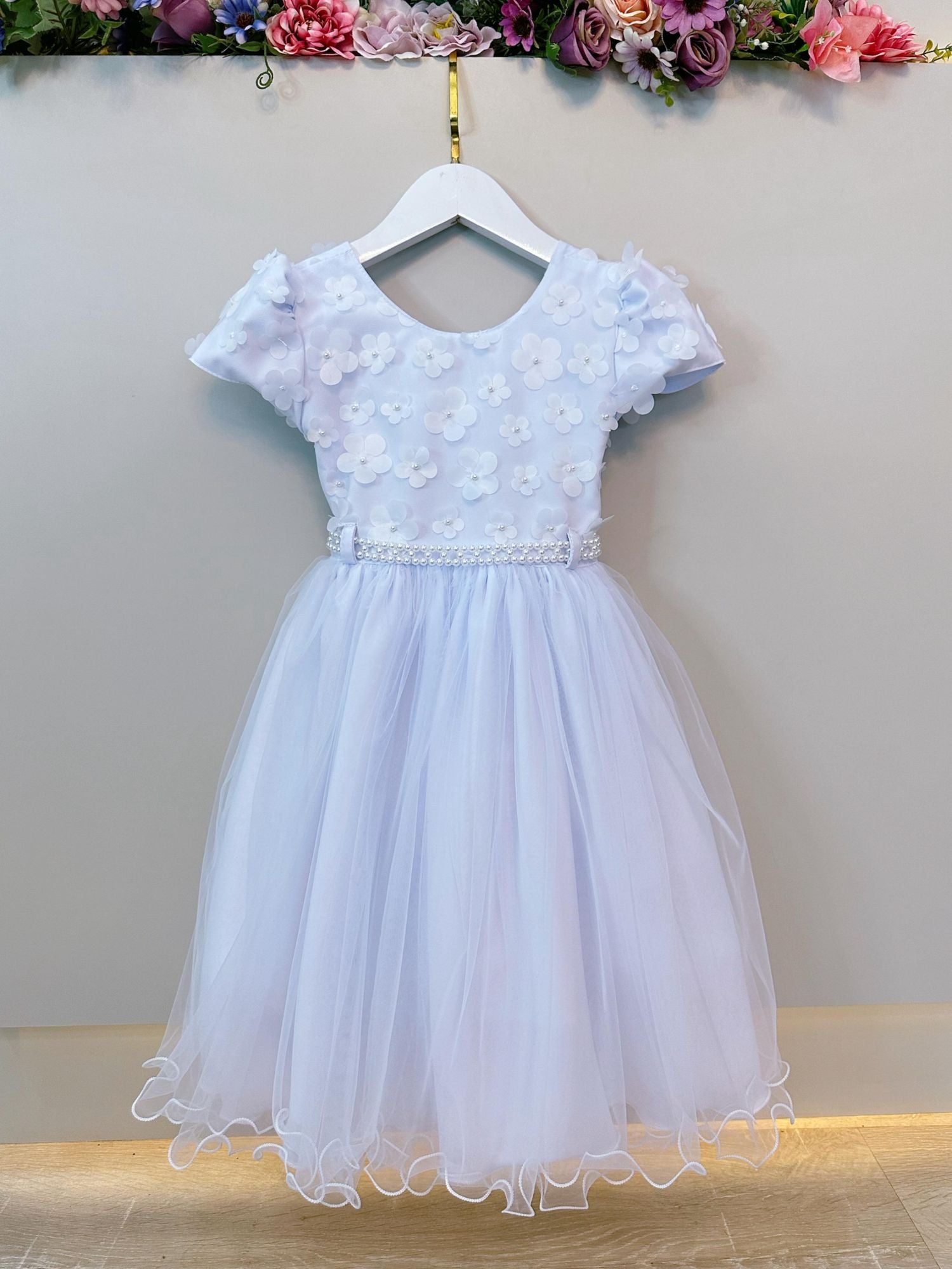 Vestido Infantil Branco Com Renda Para Festas e Casamentos
