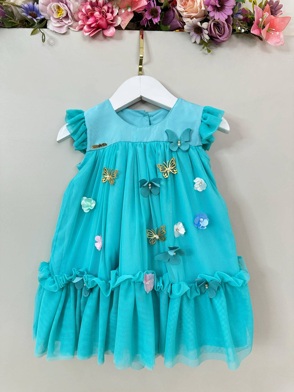 Vestido Infantil Verde Jardim Encantado Luxo