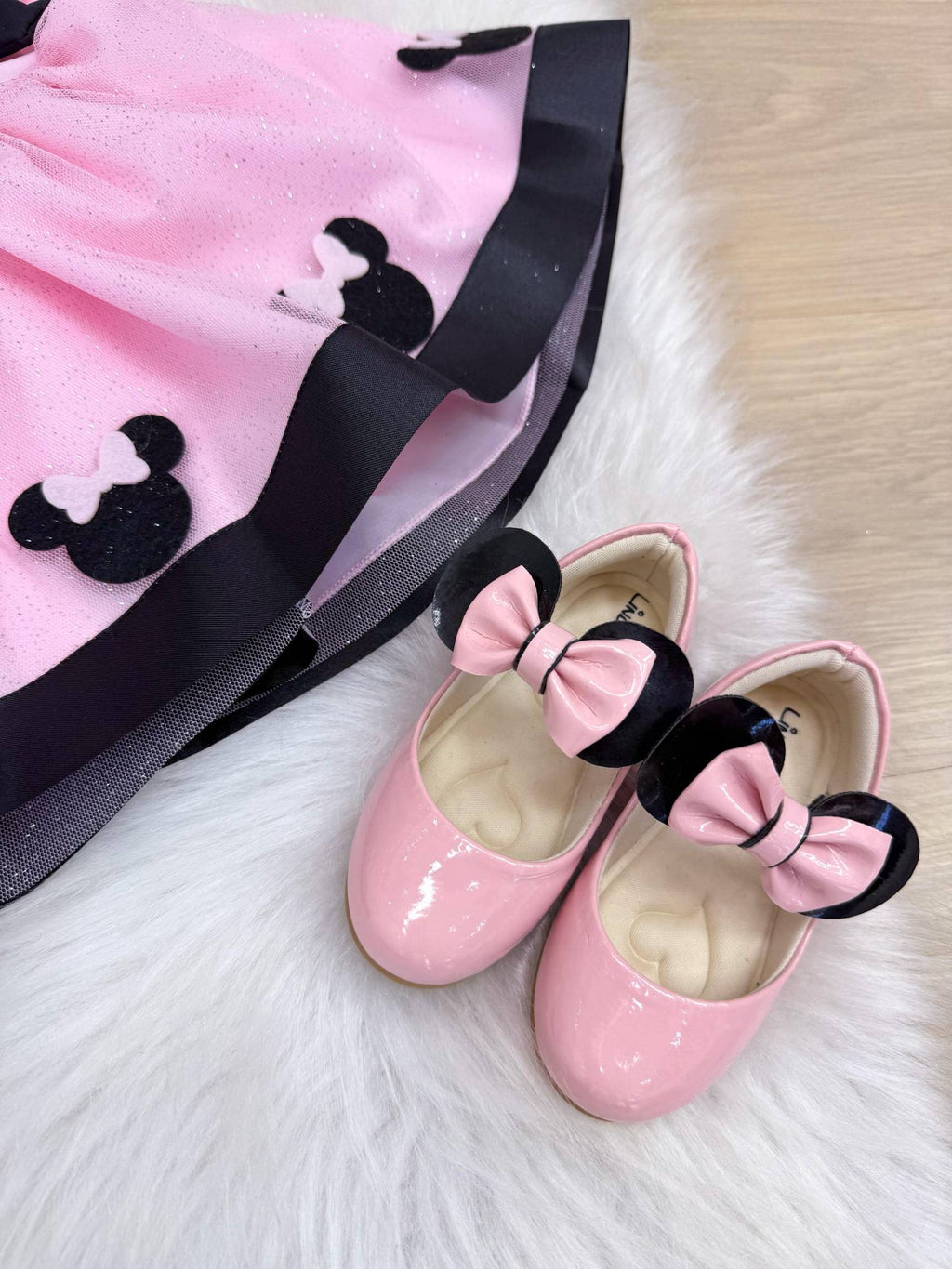 Vestido Rosa Tule Infantil com Laço para Meninas de 3 Meses a 2 Anos