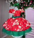 Vestido Vermelho Encanto de Natal com Ursinhos Fofinhos