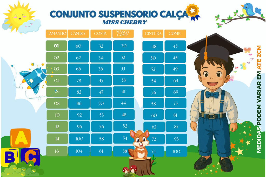 Conjunto Social Infantil Azul Serenity com Suspensório e Gravata Borboleta