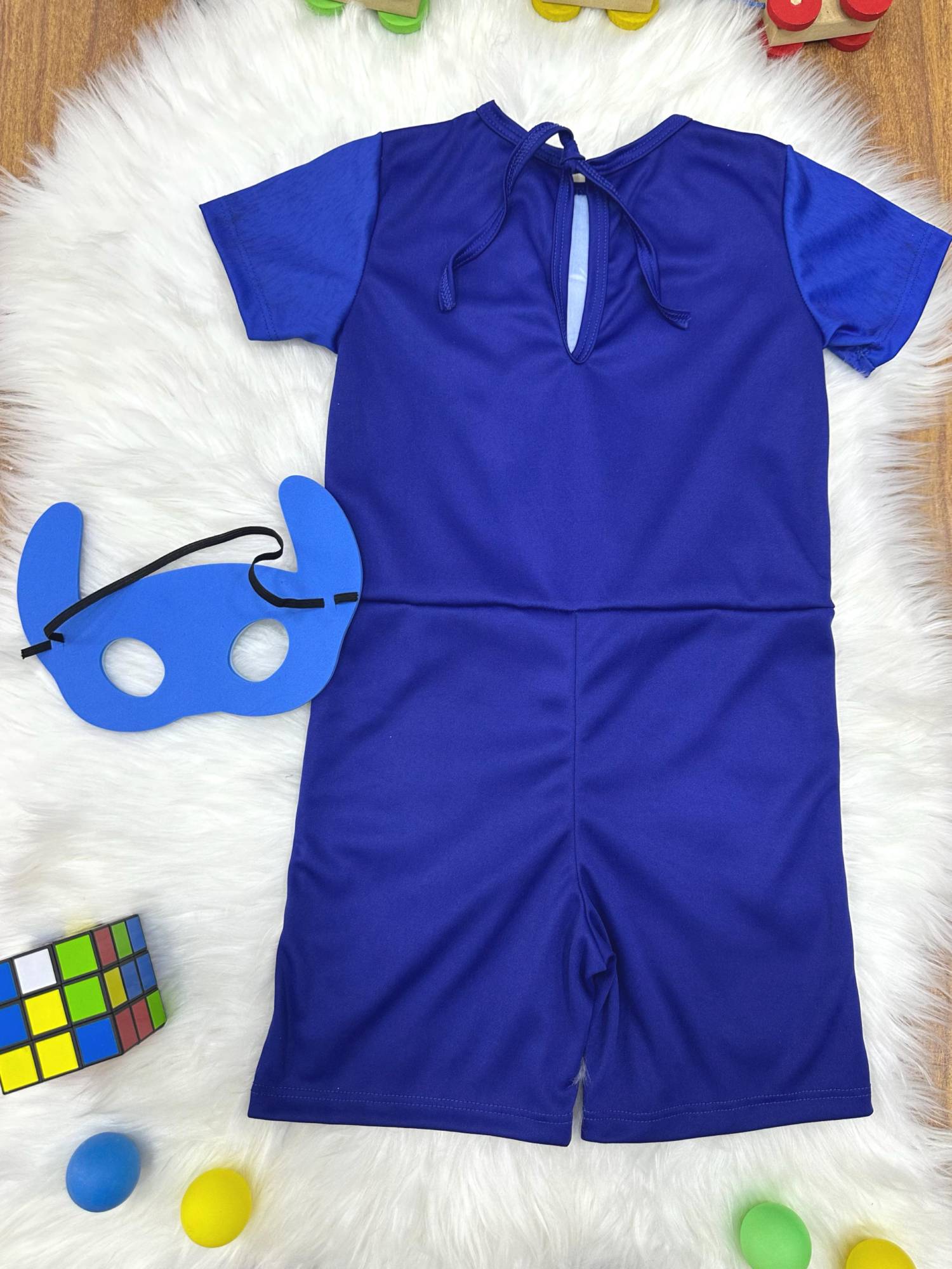 Fantasia Infantil Azul do Stitch Angel Lilo com Máscara