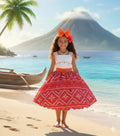 Vestido Infantil Moana Baby em Tecido Microfibra com Laço e Forro Confortável