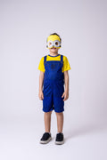 Fantasia Minions com Macacão Jeans Azul e Máscara Exclusiva