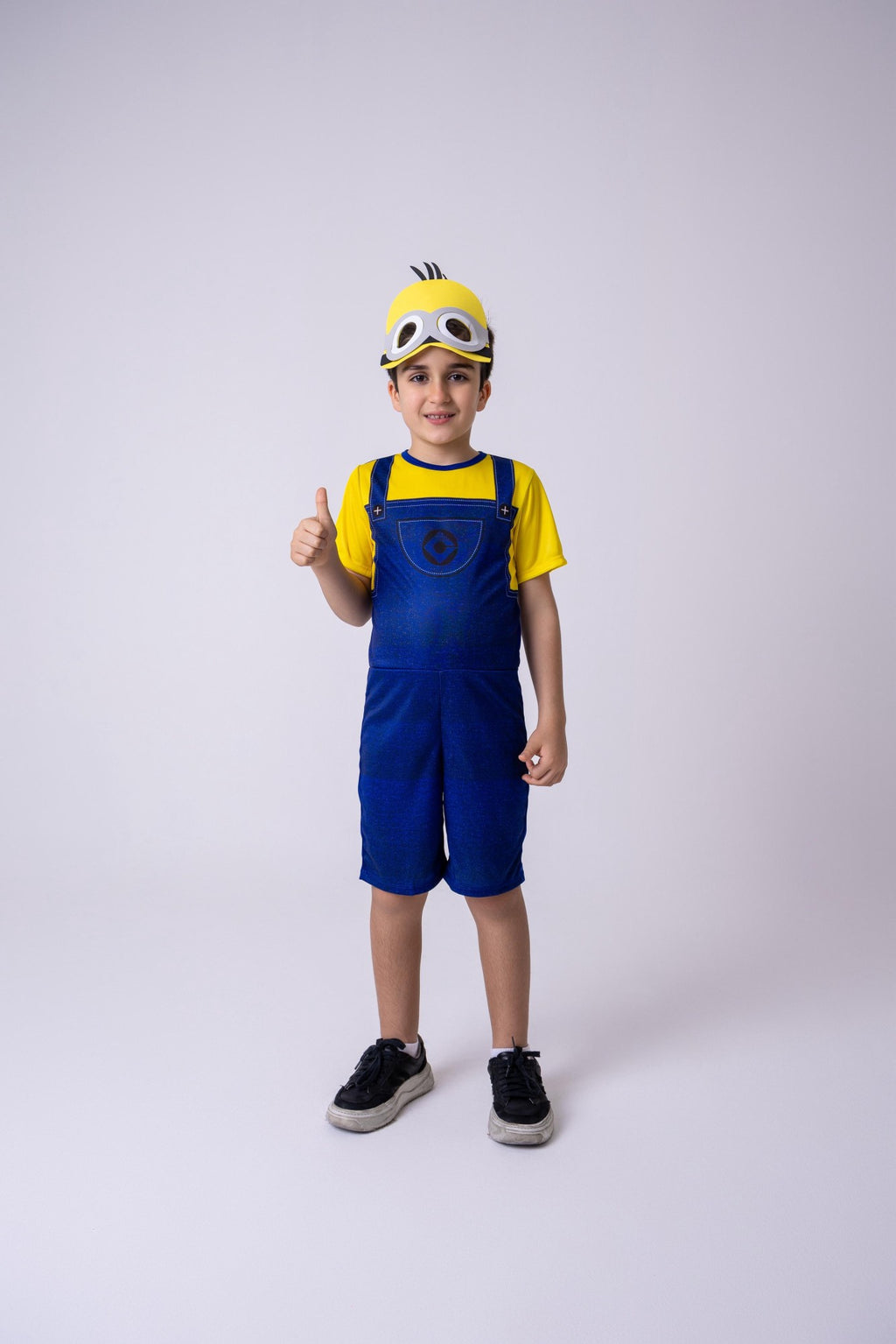 Fantasia Minions com Macacão Jeans Azul e Máscara Exclusiva