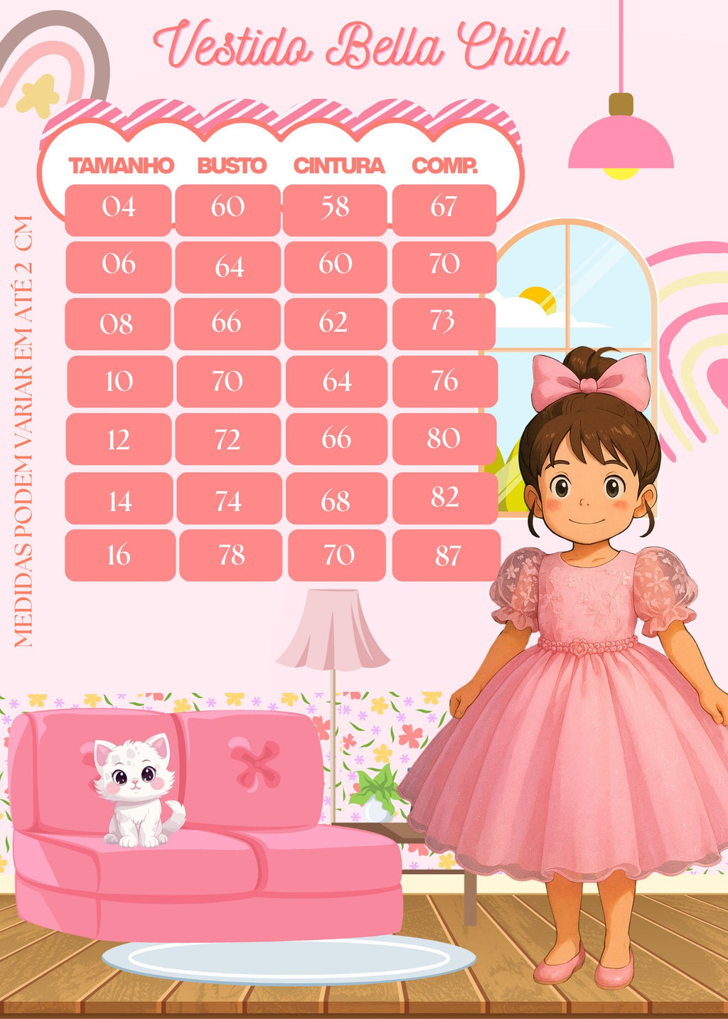 Vestido Infantil Branco em Lese com Bordados e Tule para Festas