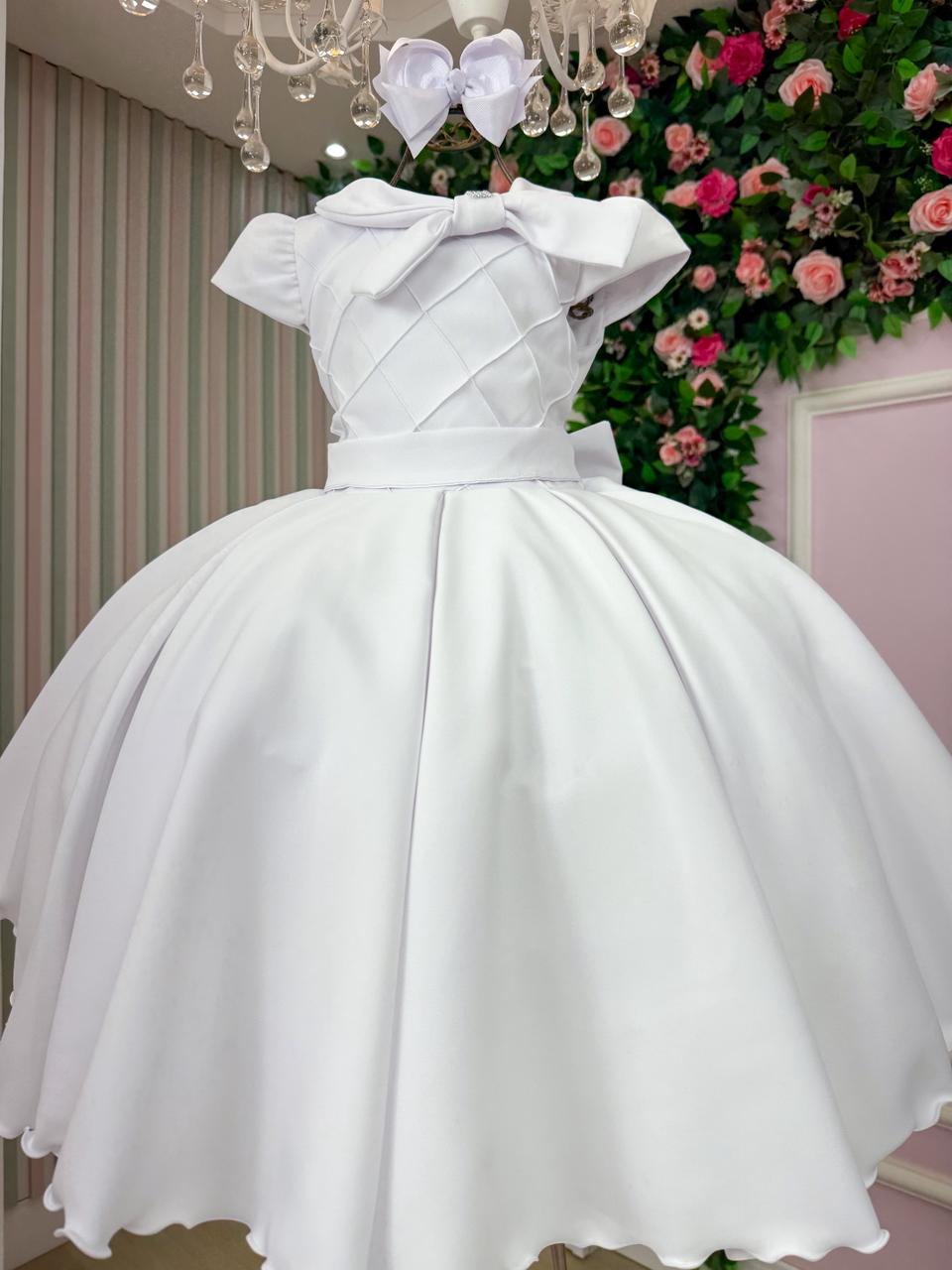Vestido Branco de Alfaiataria para Crianças Ravena