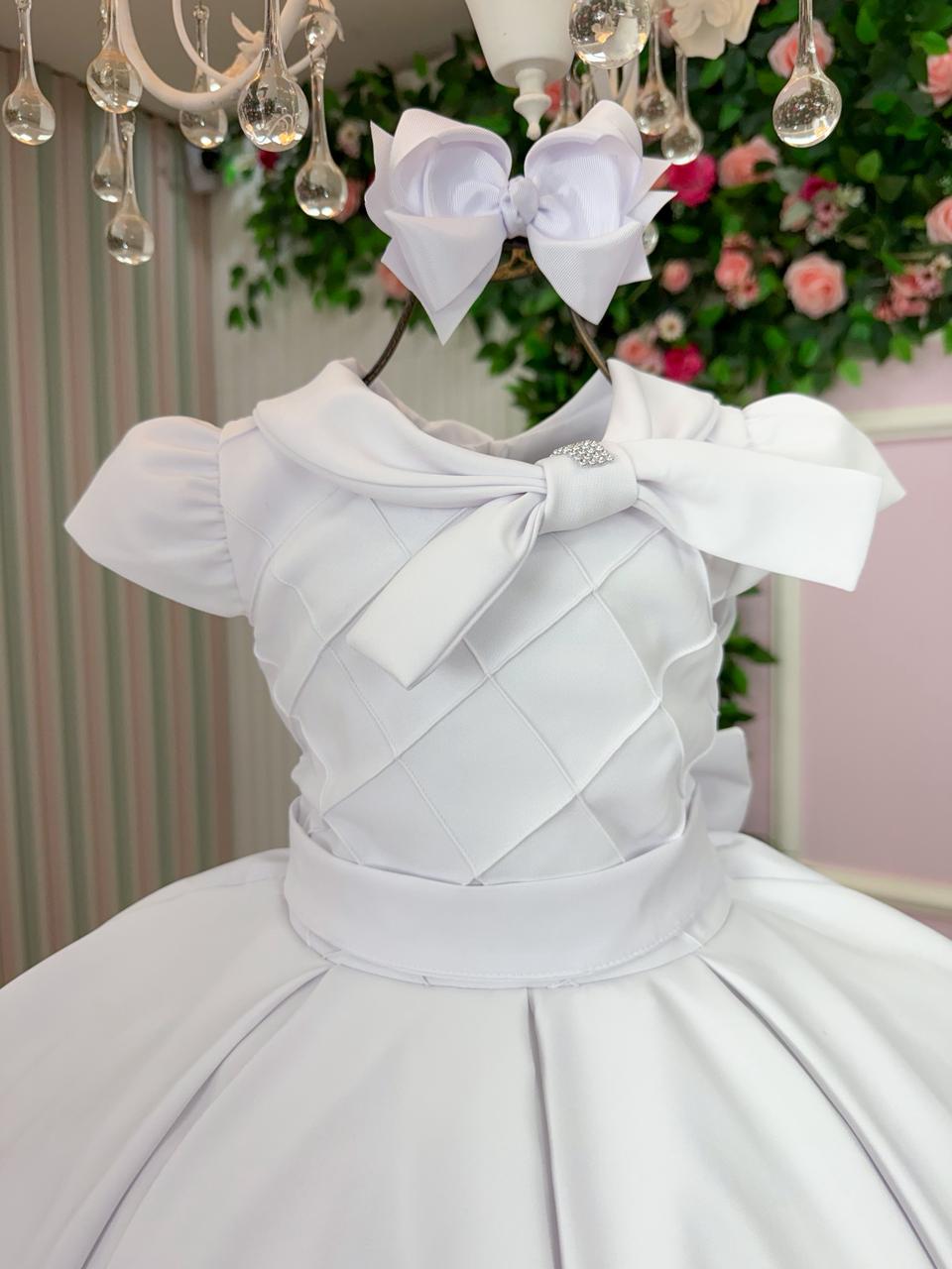 Vestido Branco de Alfaiataria para Crianças Ravena