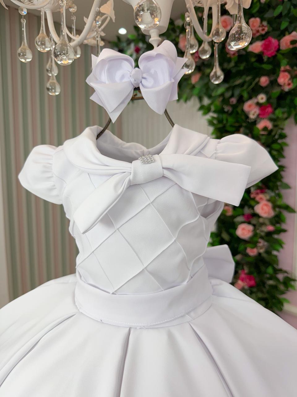 Vestido Branco de Alfaiataria para Crianças Ravena