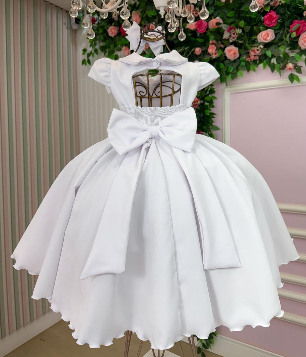 Vestido Branco de Alfaiataria para Crianças Ravena