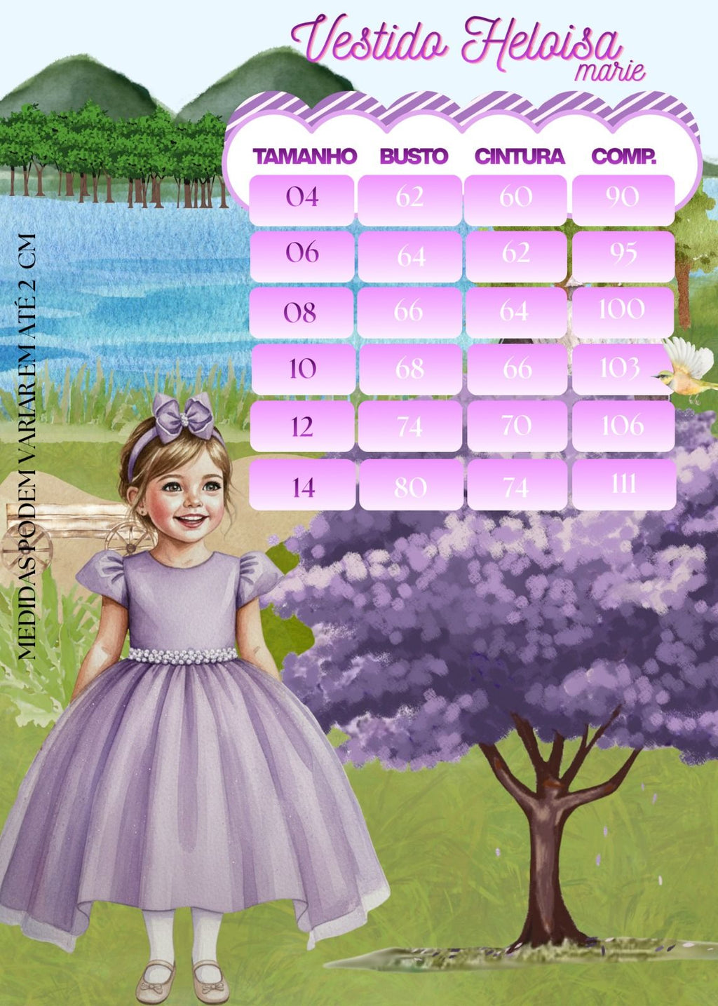Vestido Heloísa Off em Tule com Brilho Suave para Daminhas e Ocasiões Especiais