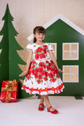 Vestido Natalino Rubi para Crianças - Coleção Natal Encantado
