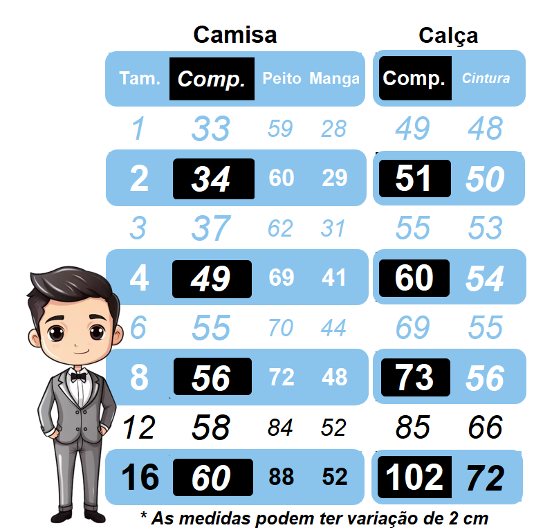 Conjunto Social Caqui com Camisa, Gravata, Calça e Suspensório
