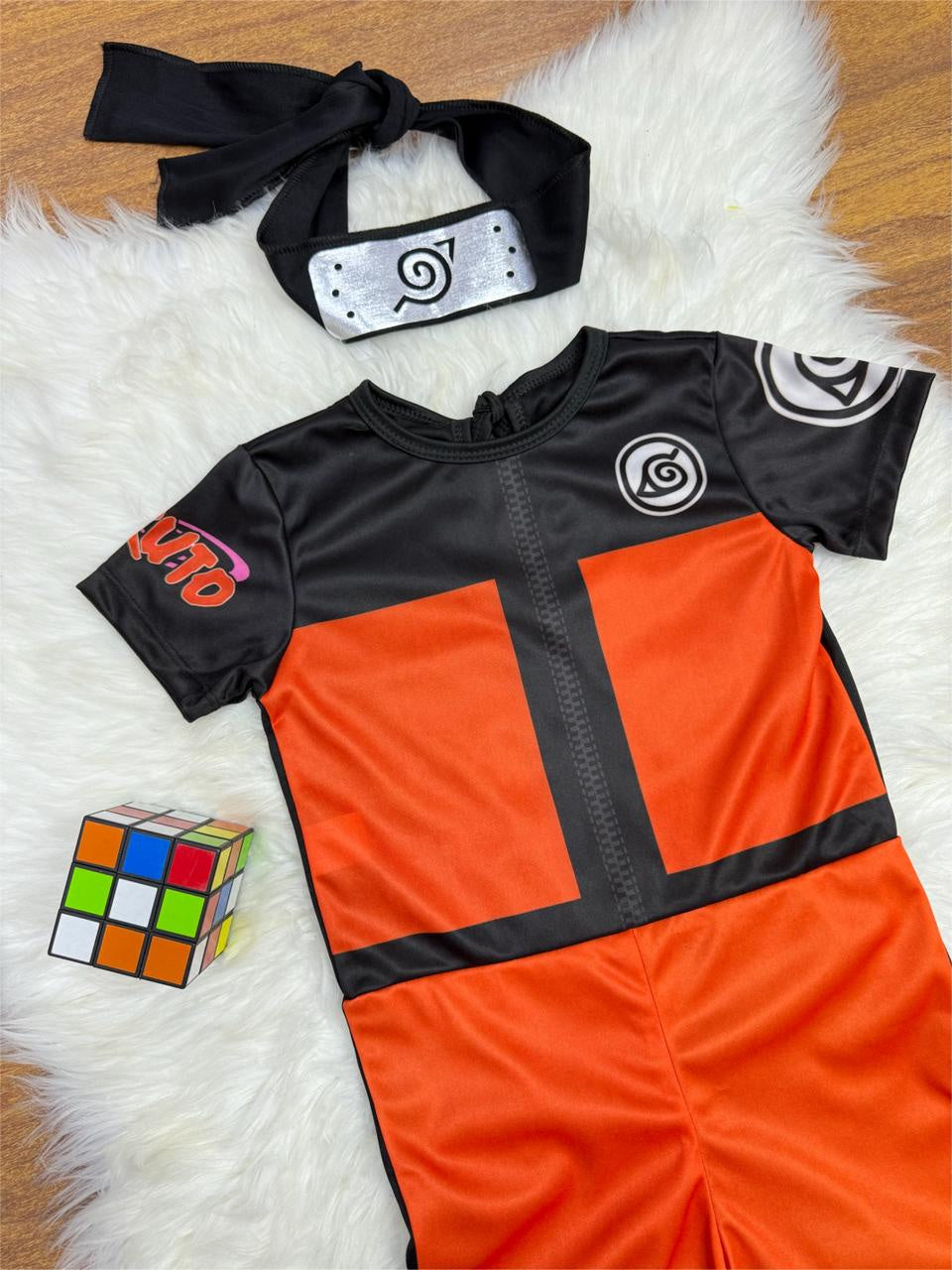 Fantasia Infantil Menino Naruto em Tecido Lavável à Mão