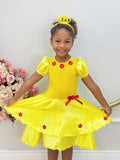 Fantasia Infantil Bela e a Fera com Tiara Luxo