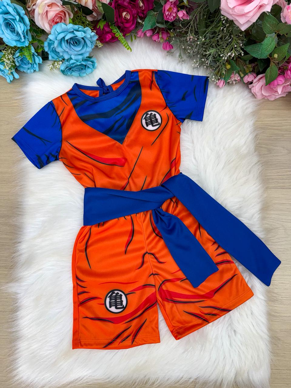 Fantasia Temática Goku em Tecido 100% Poliéster