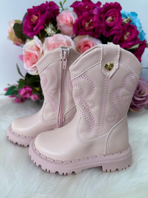 Bota Infantil Estilo Texana com Detalhes em Strass