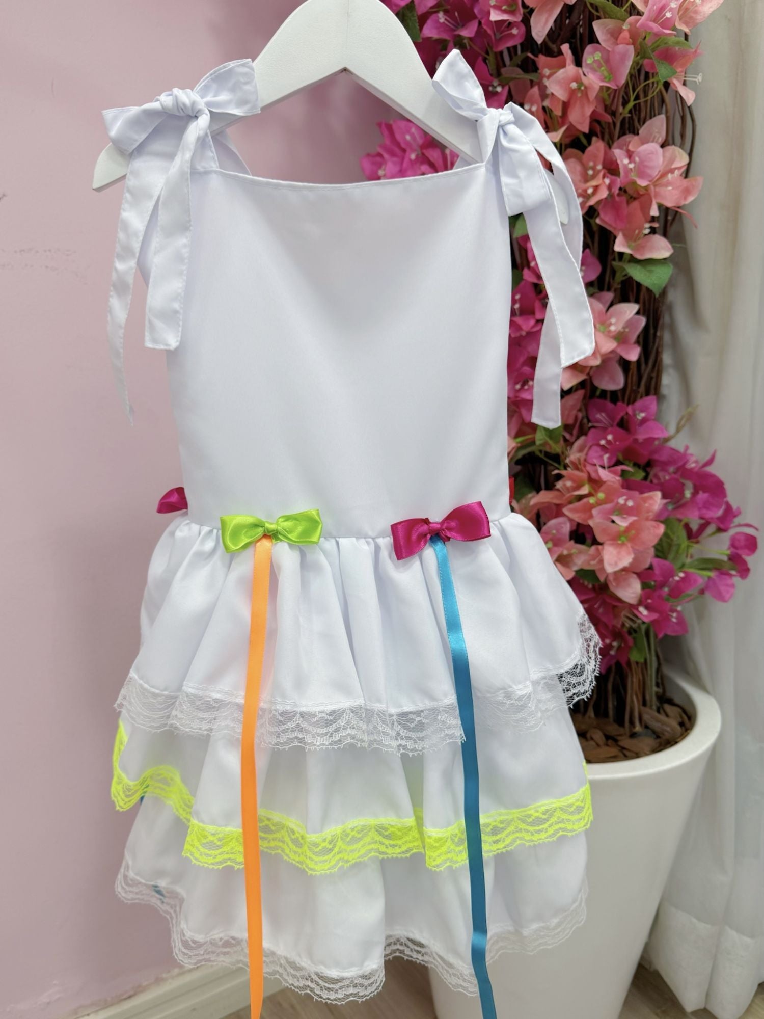 Vestido Infantil Luxo Junino Arraiá Caipira para Noiva