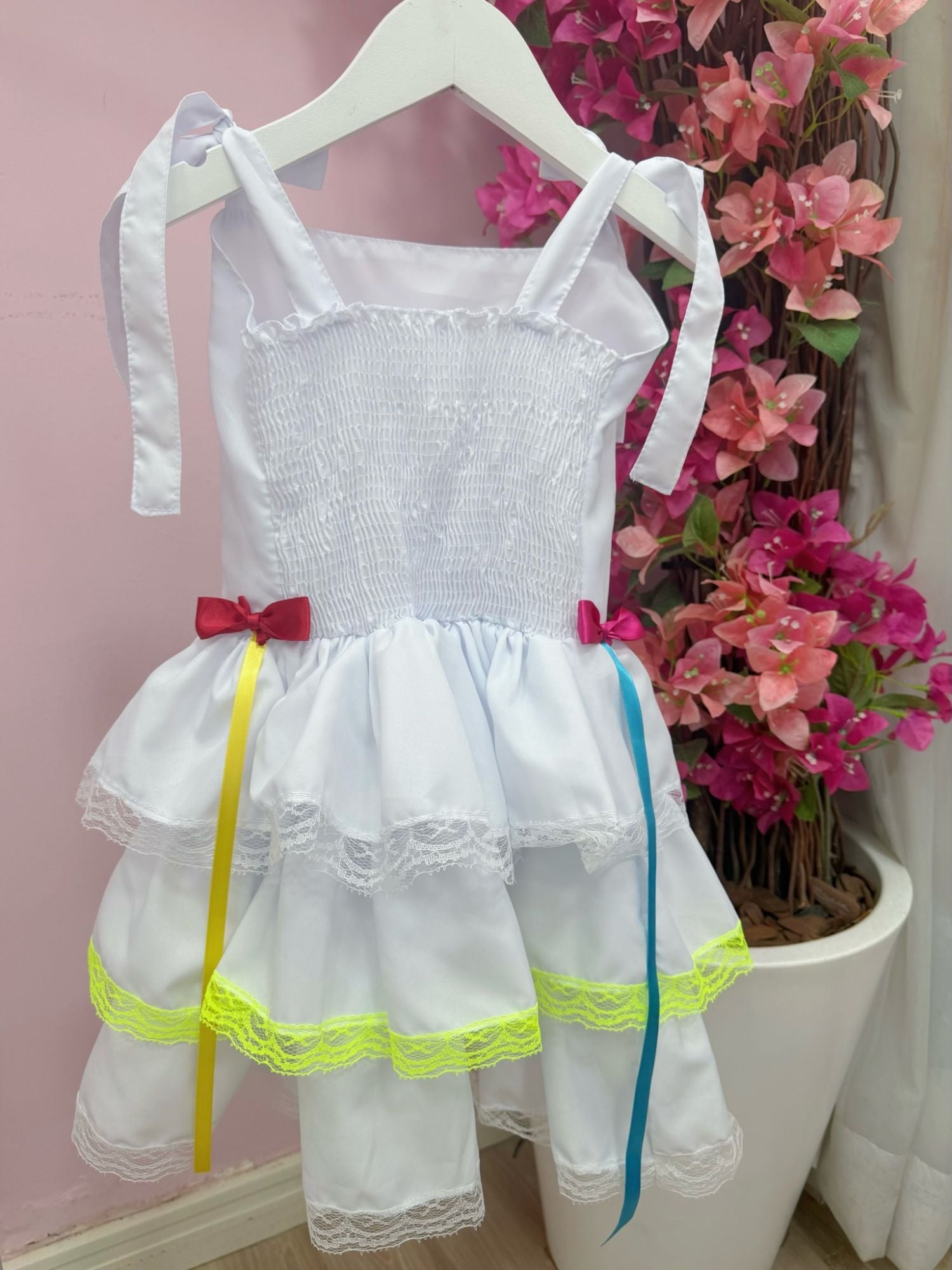 Vestido Infantil Luxo Junino Arraiá Caipira para Noiva