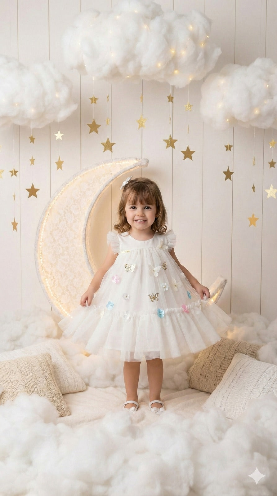 Vestido Infantil Luxo Jardim Encantado em Tule Rosa
