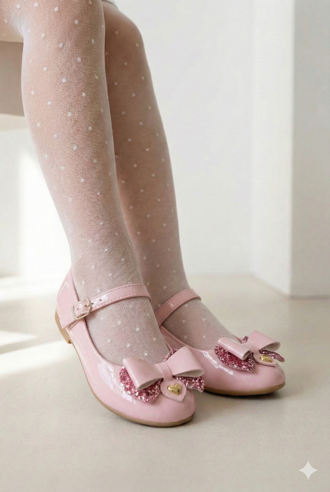 Sapatilha Infantil Rosa Confortável com Laço Decorativo