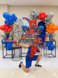 Fantasia Temática Homem Aranha com Máscara para Crianças