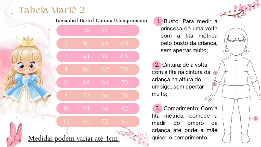 Vestido Azul Bebê Jardim Encantado com Laço e Forro Confortável